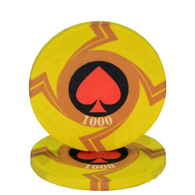 10g Ceramic Poker Chips with 13 Denominations and Custom Logo for Casino Tournaments