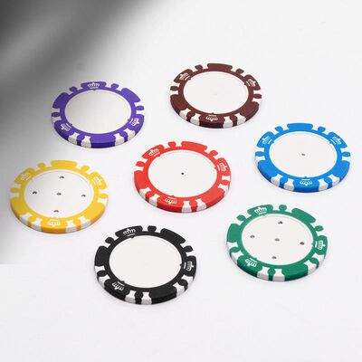 14g Weight 40mm Diameter Clay Composite Surface Poker Chips Set for Casino and Texas Hold'em Games