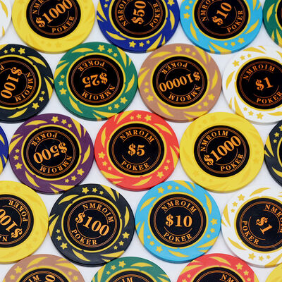 40mm 14g RFID Casino Chips with Customizable Denominations and Anti-Counterfeit Features