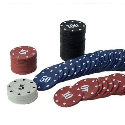 14g Weight 39mm Diameter Clay Composite Poker Chips for Texas Hold'em and Casino Games